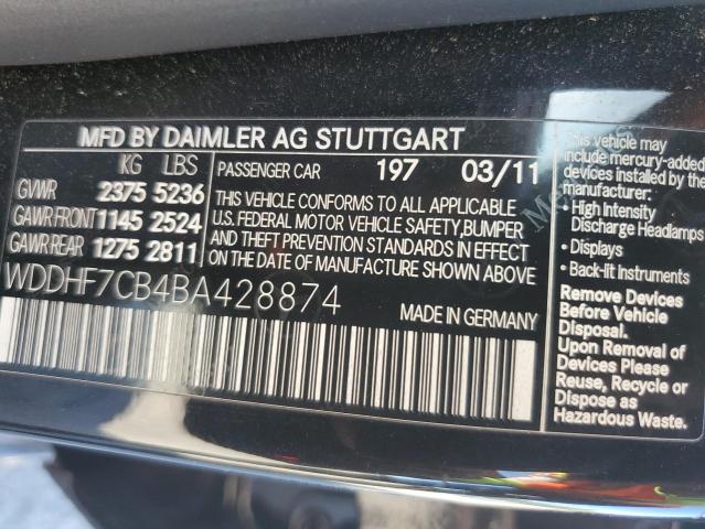 2011 MERCEDES-BENZ E 550 - WDDHF7CB4BA428874