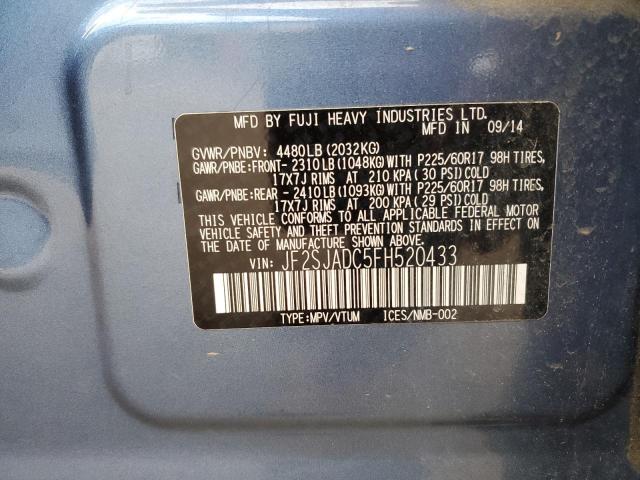 2015 SUBARU FORESTER 2 - JF2SJADC5FH520433