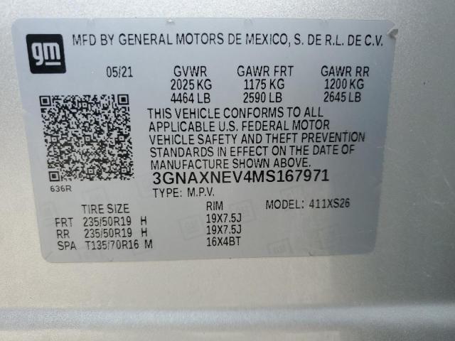 2021 CHEVROLET EQUINOX PR 3GNAXNEV4MS167971