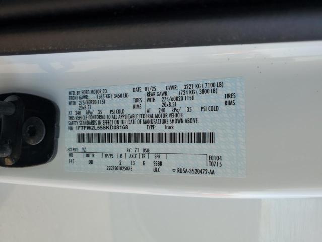 2025 FORD F150 STX - 1FTFW2L55SKD08168