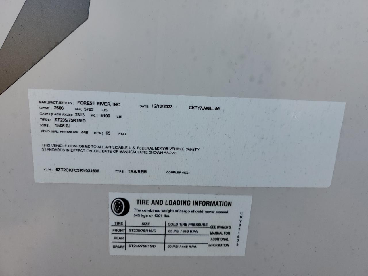 Lot #3302005047 2024 CHEROKEE BY FOREST R WOLF PUP S