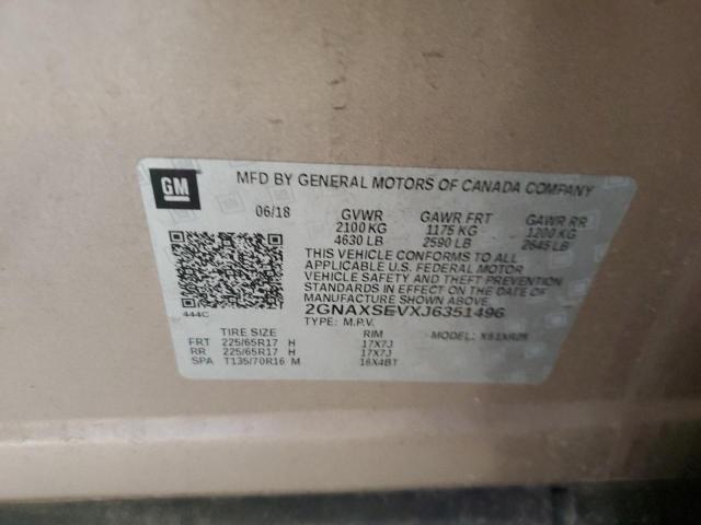 2018 CHEVROLET EQUINOX LT - 2GNAXSEVXJ6351496