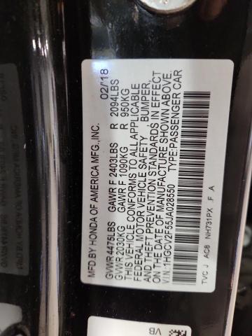 2018 HONDA ACCORD EXL - 1HGCV2F55JA028550