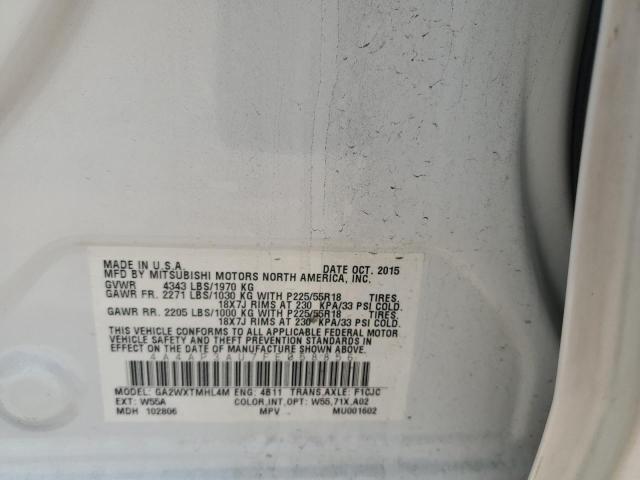 2015 MITSUBISHI OUTLANDER - 4A4AP3AU7FE058856