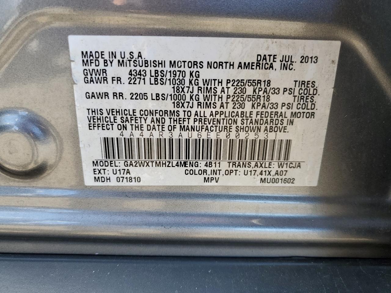 MITSUBISHI OUTLANDER ES