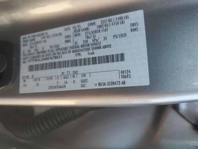 2025 FORD F150 XLT - 1FTFW3LD4SFA78631