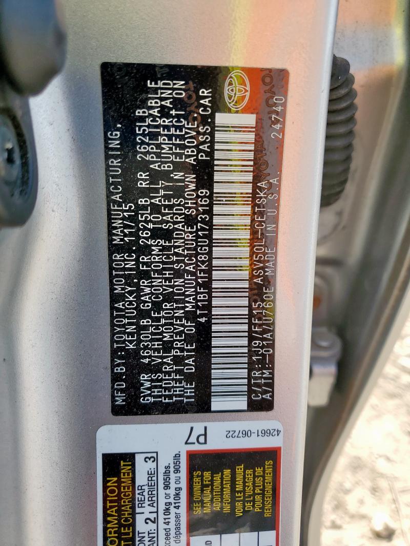 2016 TOYOTA CAMRY LE - 4T1BF1FK8GU173169