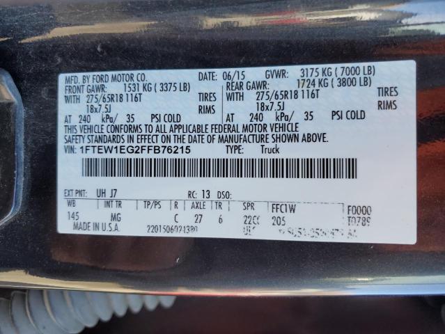 2015 FORD F150 SUPER - 1FTEW1EG2FFB76215