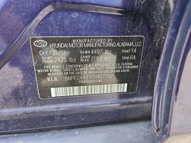 2012 HYUNDAI SONATA SE - 5NPEC4AB3CH407757