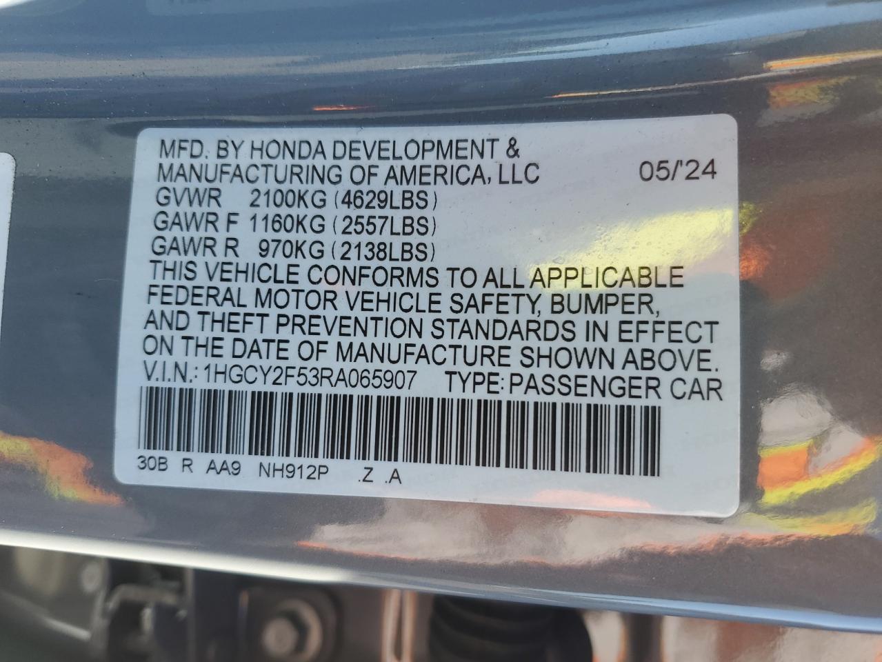 HONDA ACCORD HYBRID SPORT