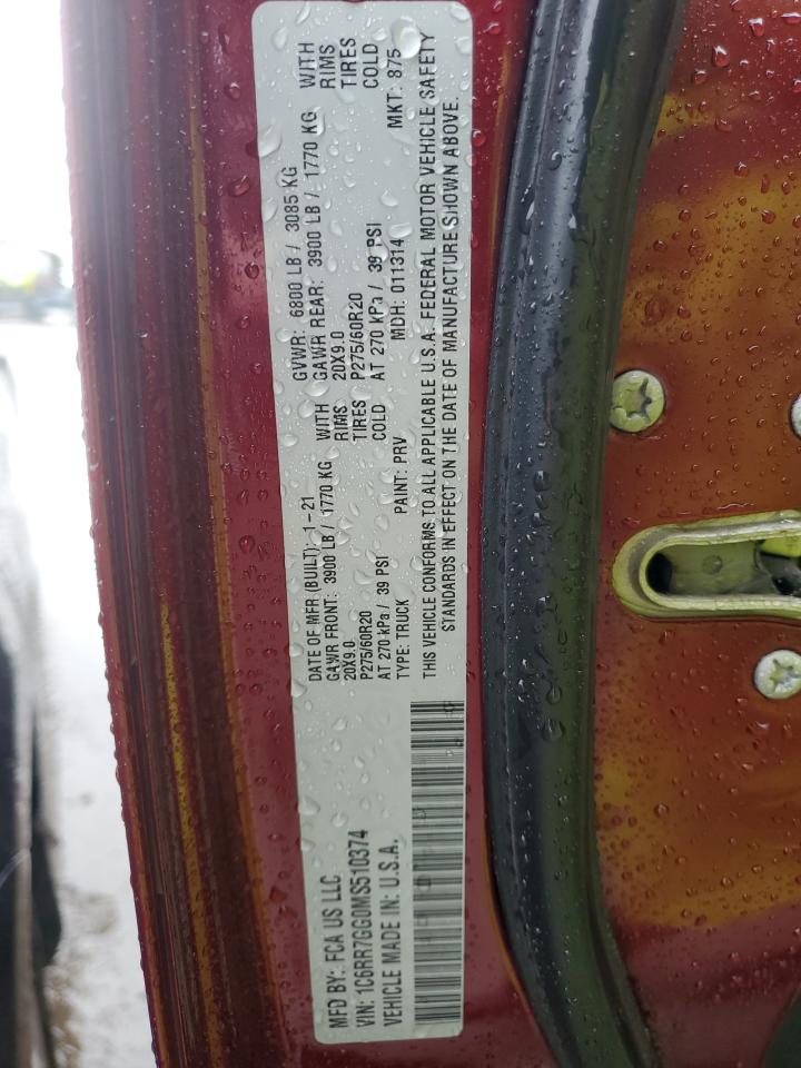 Lot #3304516544 2021 RAM 1500 CLASS