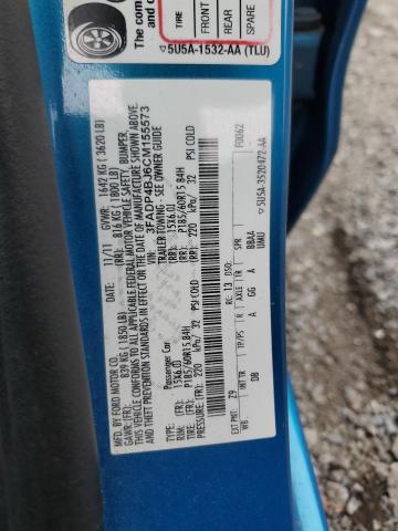 2012 FORD FIESTA SE - 3FADP4BJ6CM155573