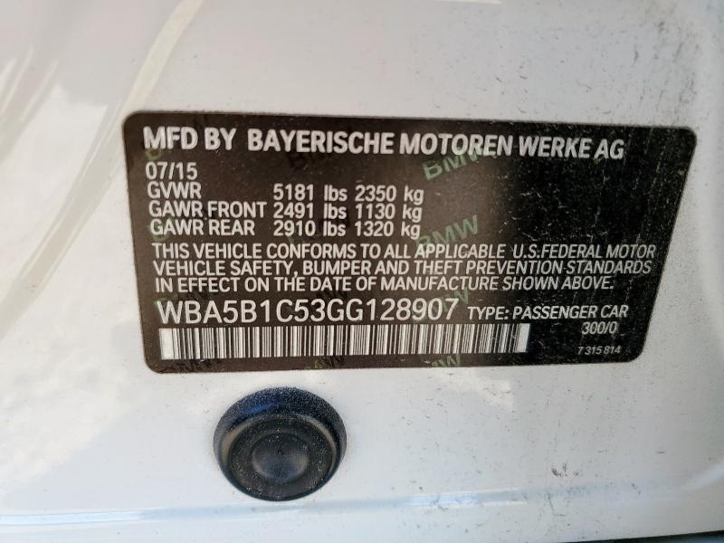 2016 BMW 535 I WBA5B1C53GG128907