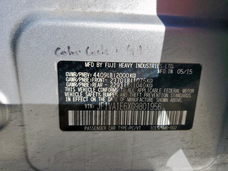 2016 SUBARU WRX PREMIU - JF1VA1E6XG9801956