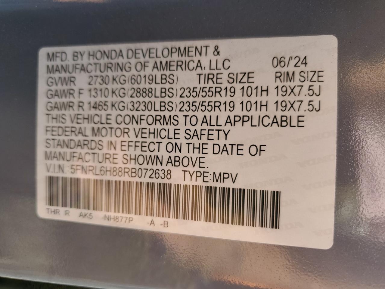 HONDA ODYSSEY TOURING