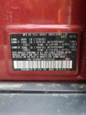 2013 SUBARU OUTBACK 3. - 4S4BRDKC2D2264730