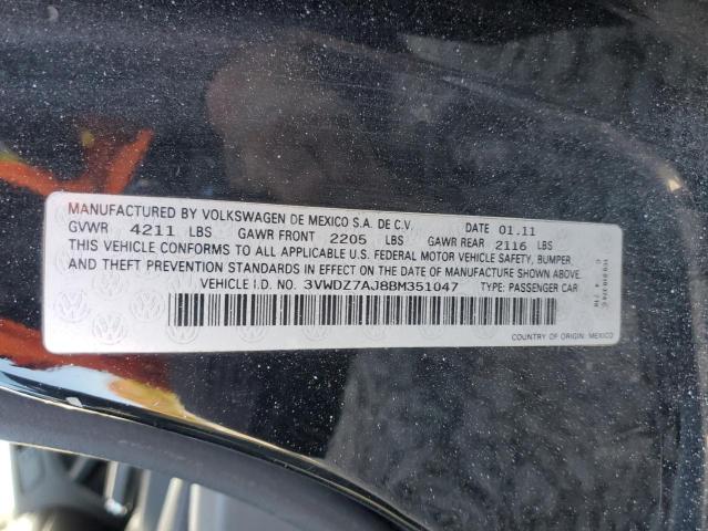 2011 VOLKSWAGEN JETTA SE - 3VWDZ7AJ8BM351047