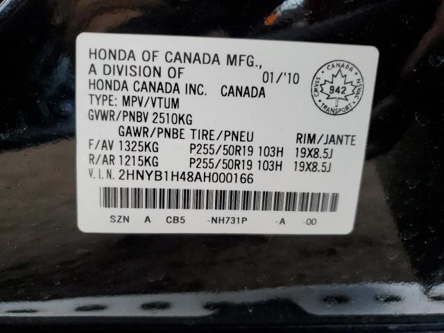 2010 ACURA ZDX TECHNO - 2HNYB1H48AH000166