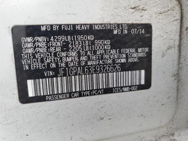 2014 SUBARU IMPREZA SP - JF1GPAL63E9326626