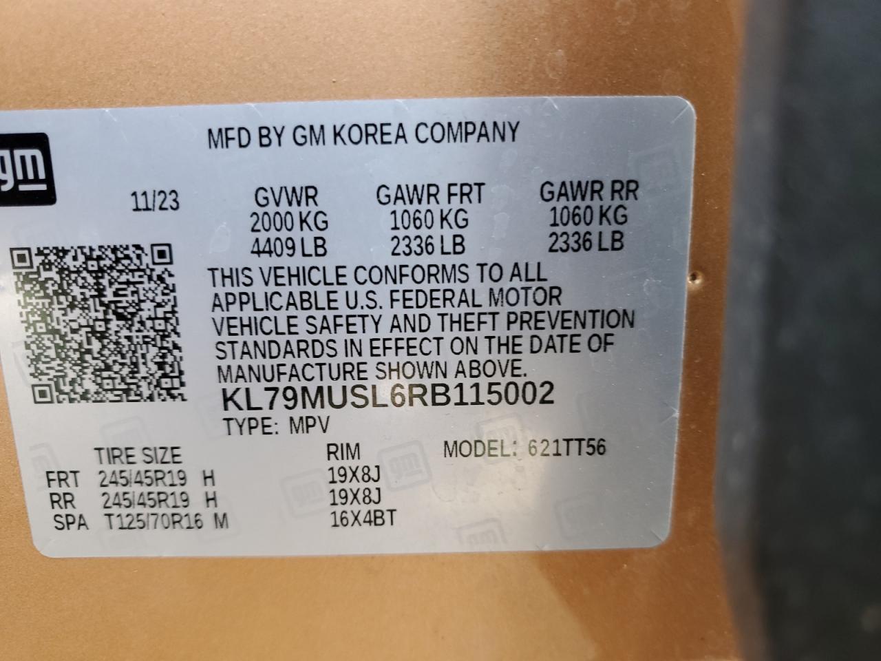 CHEVROLET TRAILBLAZER RS