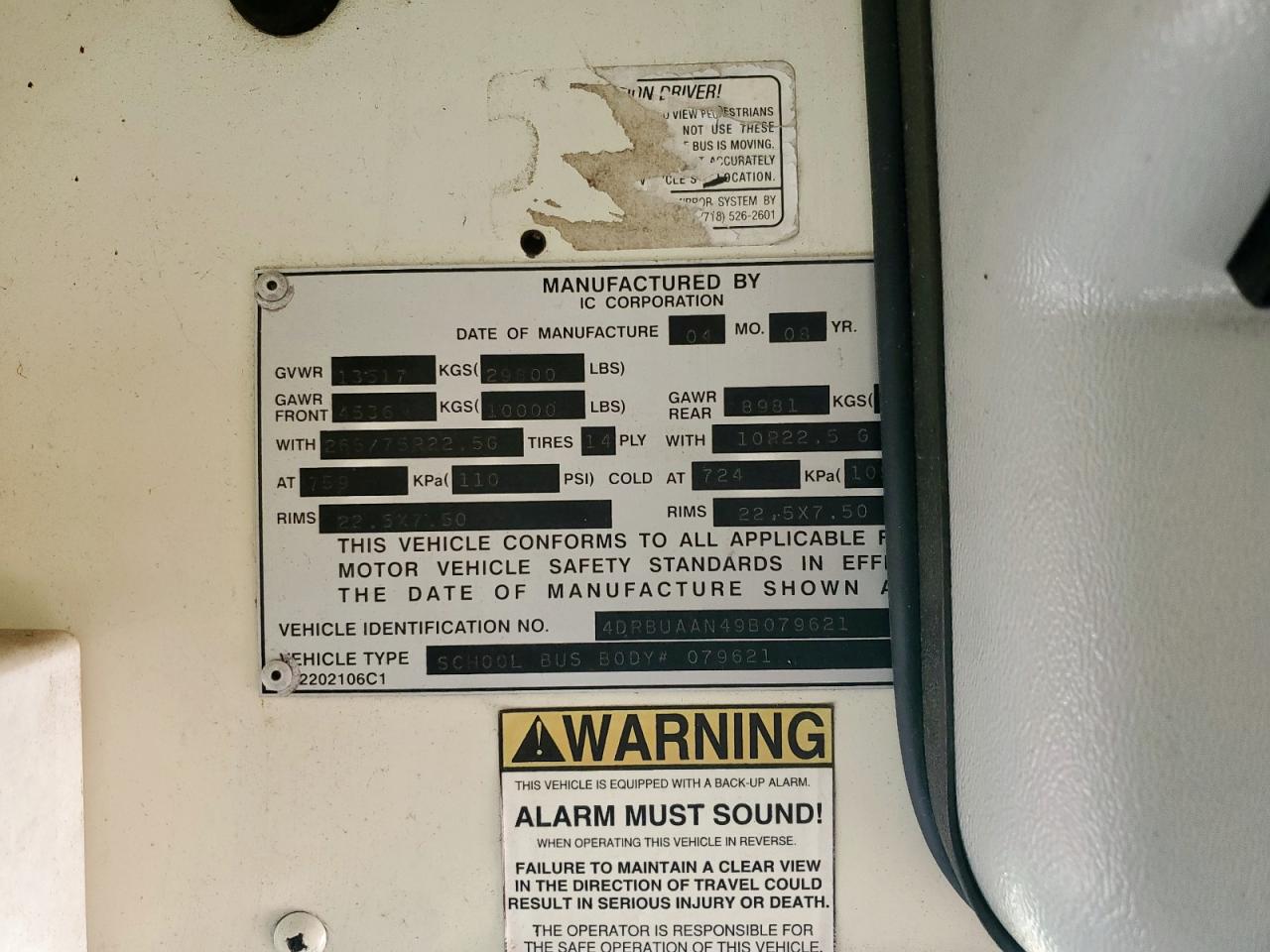 Lot #3275419709 2009 IC CORPORATION CE SERIES SCHOOL