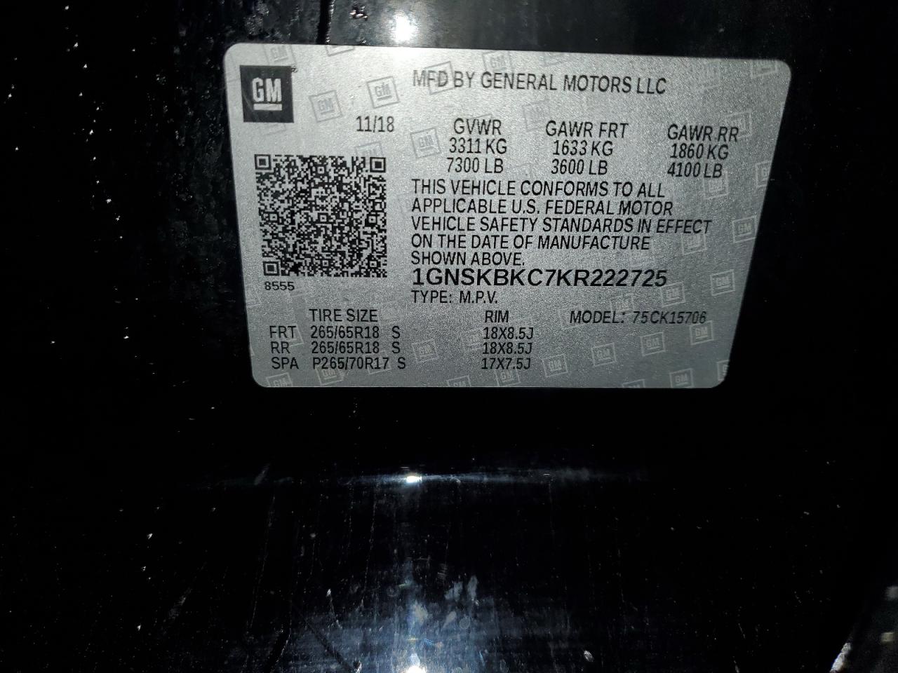 CHEVROLET TAHOE K1500 LT