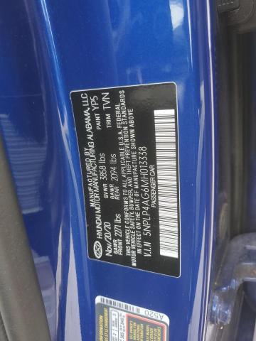 2021 HYUNDAI ELANTRA LI 5NPLP4AG6MH013338