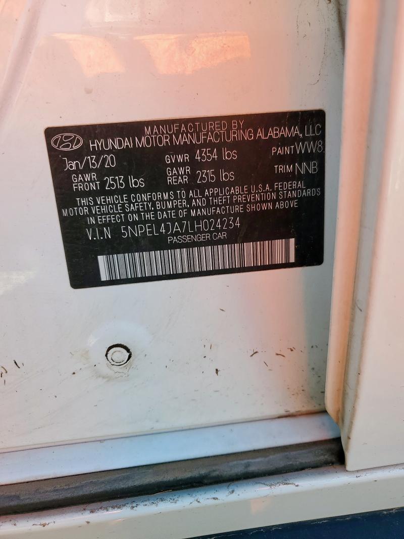 2020 HYUNDAI SONATA SEL #3284163563