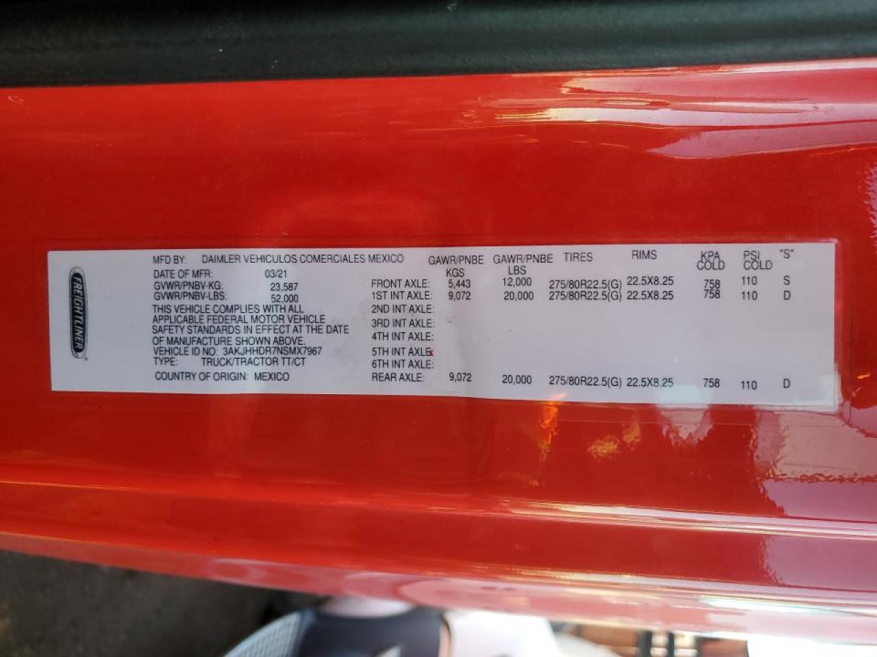 Lot #3279847309 2022 FREIGHTLINER CASCADIA 1