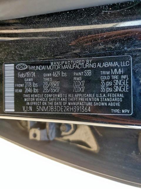 2024 HYUNDAI TUCSON SEL - 5NMJB3DE2RH391364