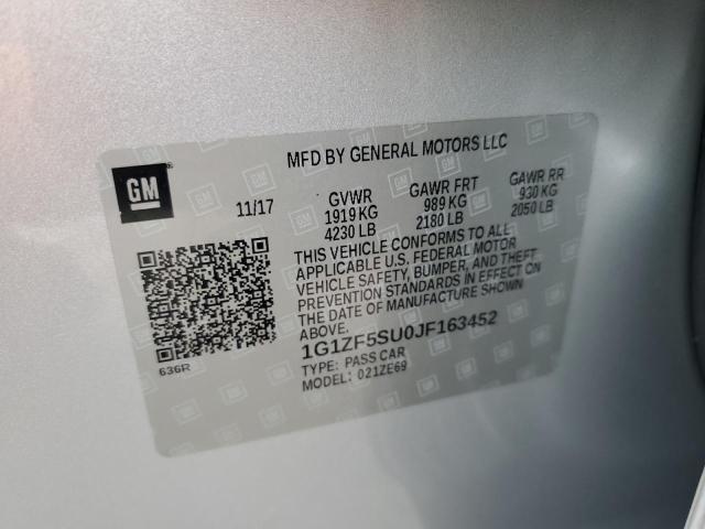 2018 CHEVROLET MALIBU HYB 1G1ZF5SU0JF163452