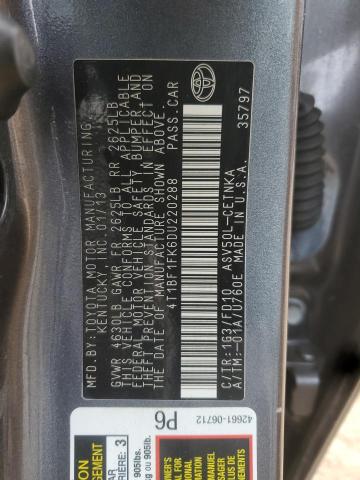 2013 TOYOTA CAMRY L #3285711650