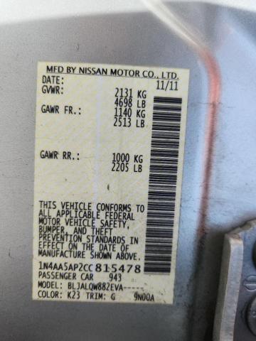 2012 NISSAN MAXIMA S #3290484506