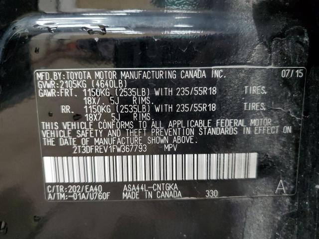 2015 TOYOTA RAV4 LIMIT - 2T3DFREV1FW367793