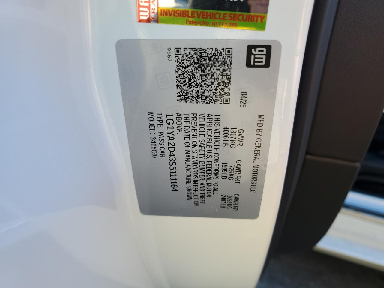 CHEVROLET CORVETTE STINGRAY 1LT