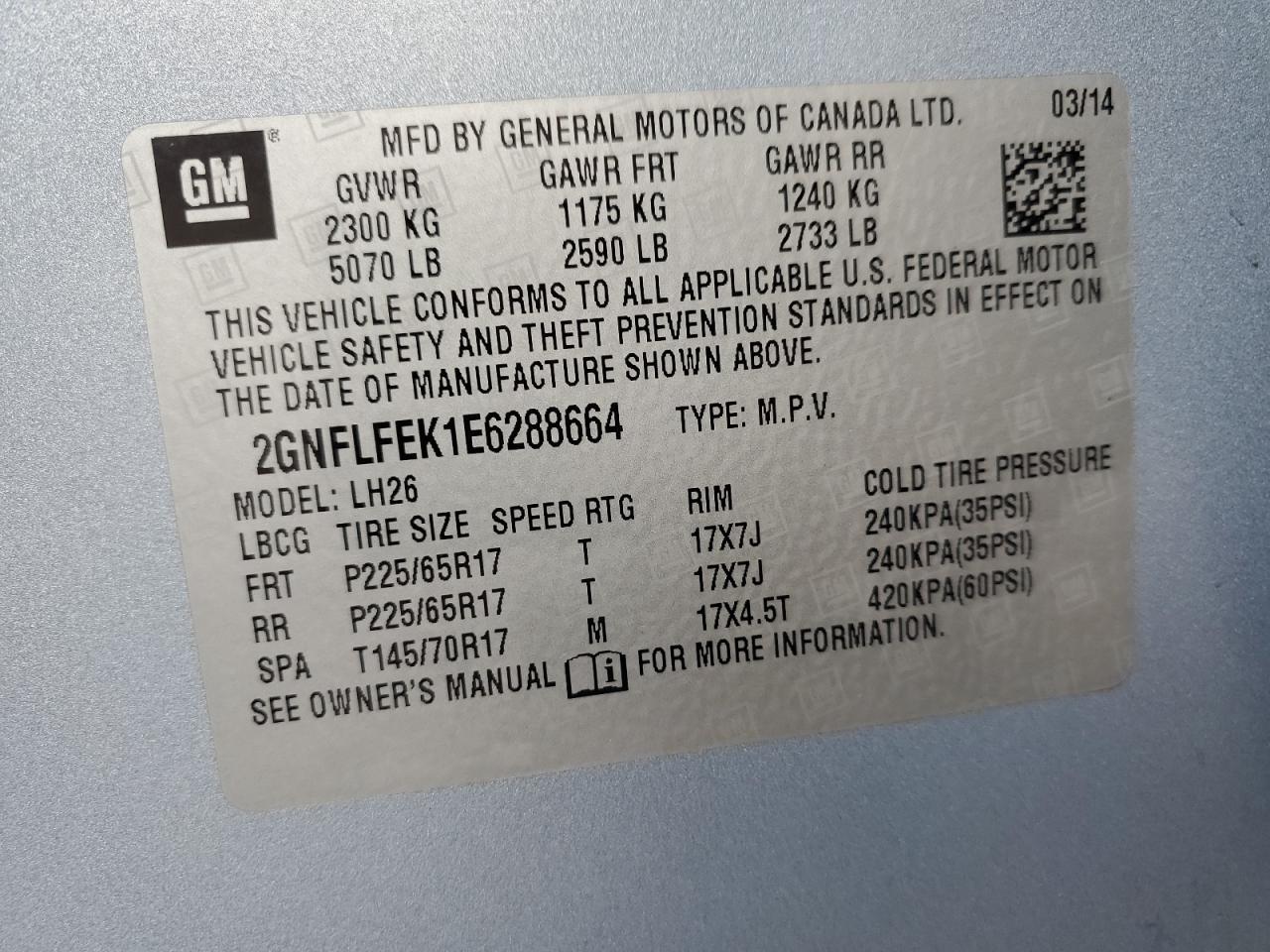 CHEVROLET EQUINOX LT