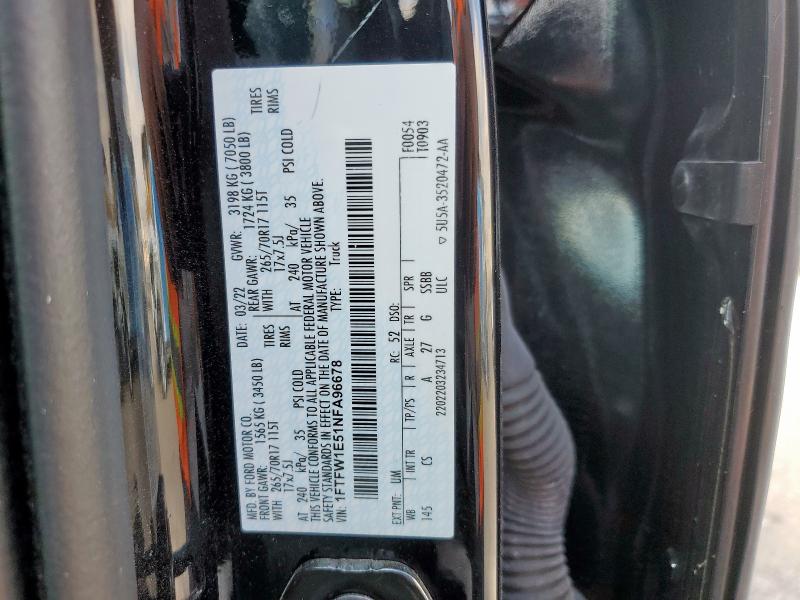 2022 FORD F150 SUPER #3318973960