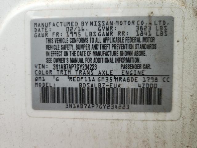 2016 NISSAN SENTRA S #3305423429