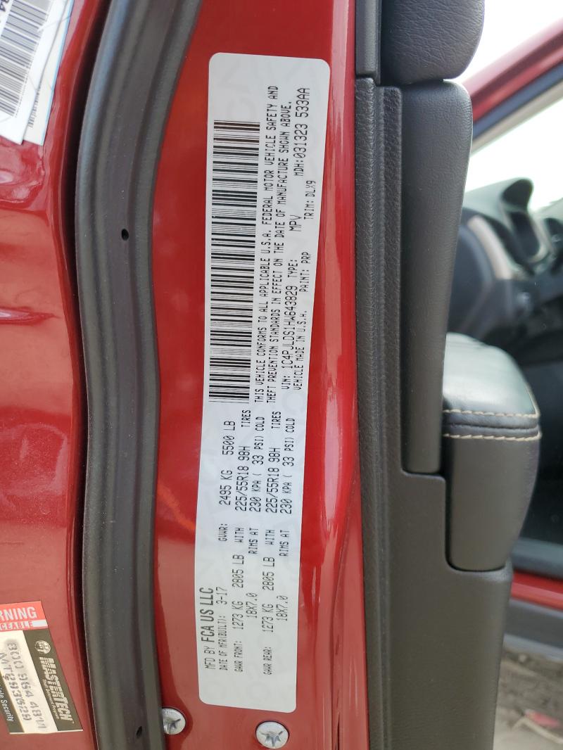 2017 JEEP CHEROKEE L #3303612933