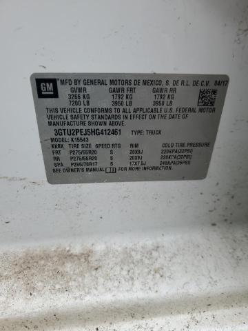 2017 GMC SIERRA K15 - 3GTU2PEJ5HG412461