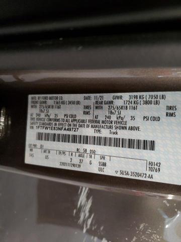 2022 FORD F150 SUPER #3293464441