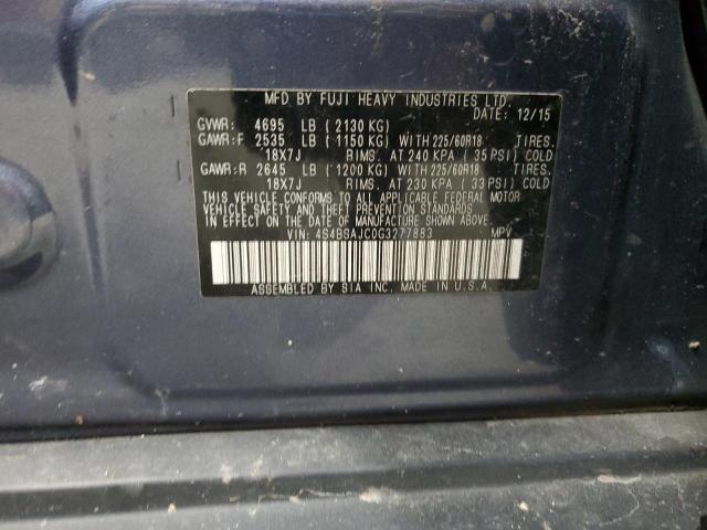 2016 SUBARU OUTBACK 2. #3296326423