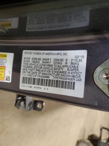 2019 HONDA ACCORD LX - 1HGCV1F11KA054989