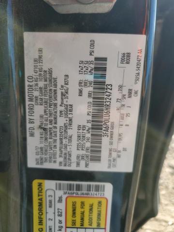 2017 FORD FUSION SE - 3FA6P0LU6HR324723