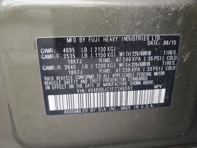 2015 SUBARU OUTBACK 2. #3286688299