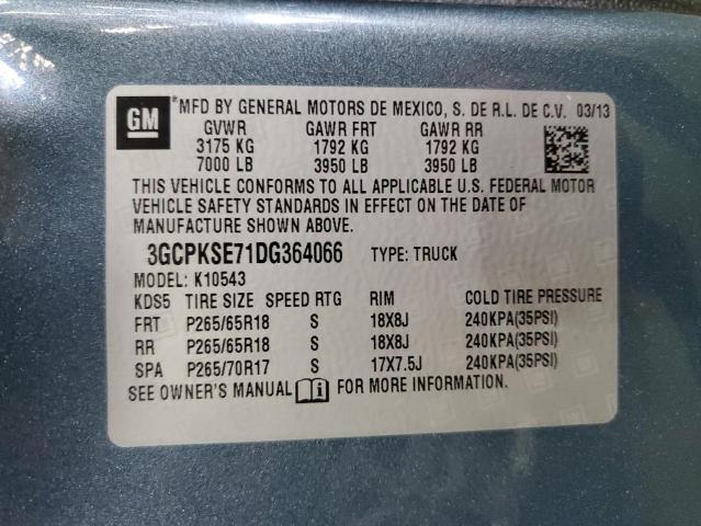 2013 CHEVROLET SILVERADO - 3GCPKSE71DG364066