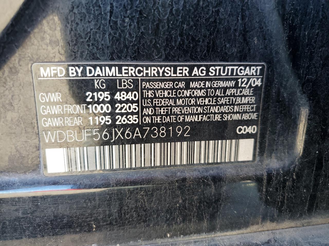 Lot #3291156972 2006 MERCEDES-BENZ E 350