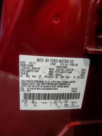 2013 FORD EDGE LIMIT - 2FMDK4KC6DBB87044