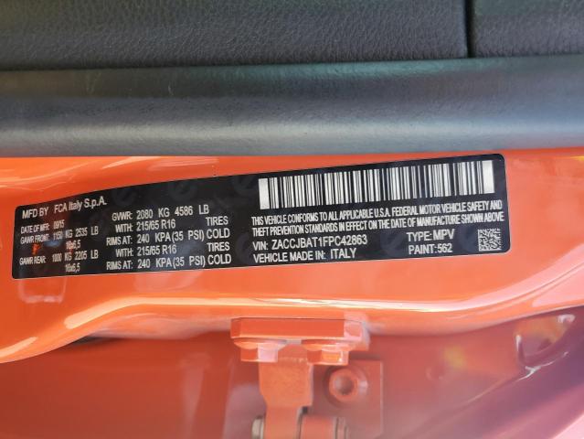 2015 JEEP RENEGADE SPORT ZACCJBAT1FPC42863