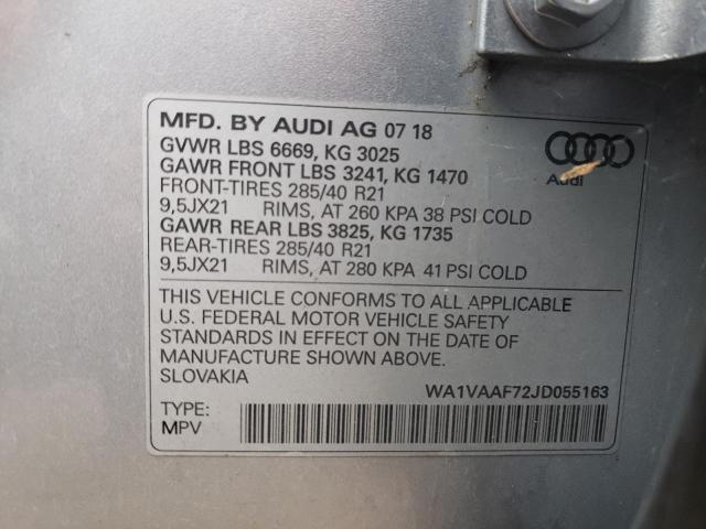 2018 AUDI Q7 PRESTIG - WA1VAAF72JD055163